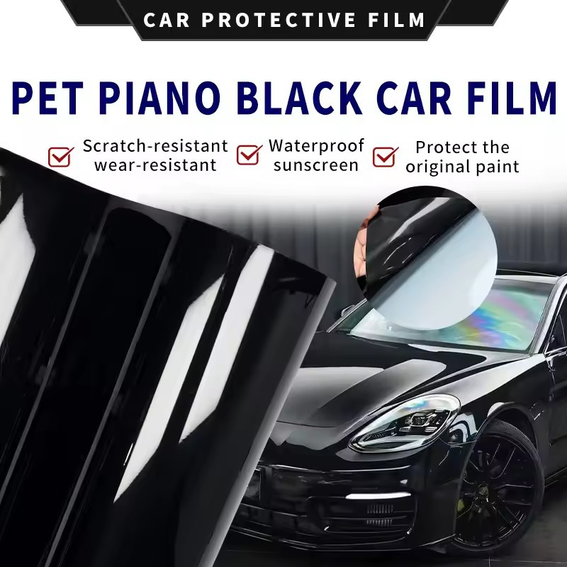 Cross-Border Supply of High-Quality Vinyl Pet Piano Black Anti-Scratch Self-Healing Repair Car Paint Surface Color-Changing Protective Film