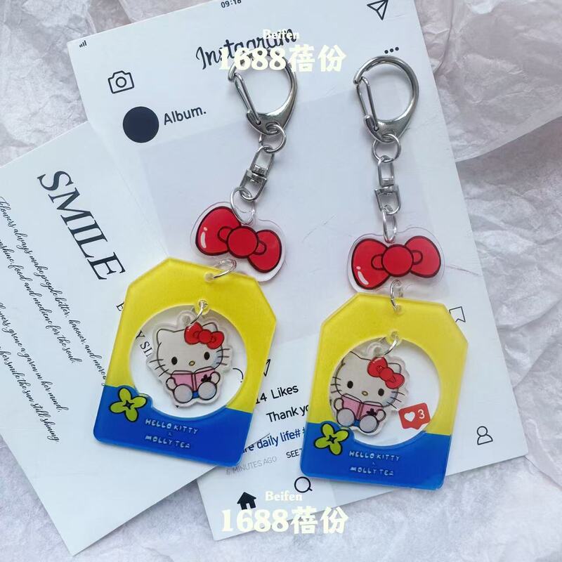 新しいアクリルペンダントキティ猫キーホルダー小さなペンダント甘くてかわいい漫画スクールバッグペンダント女の子のための|undefined