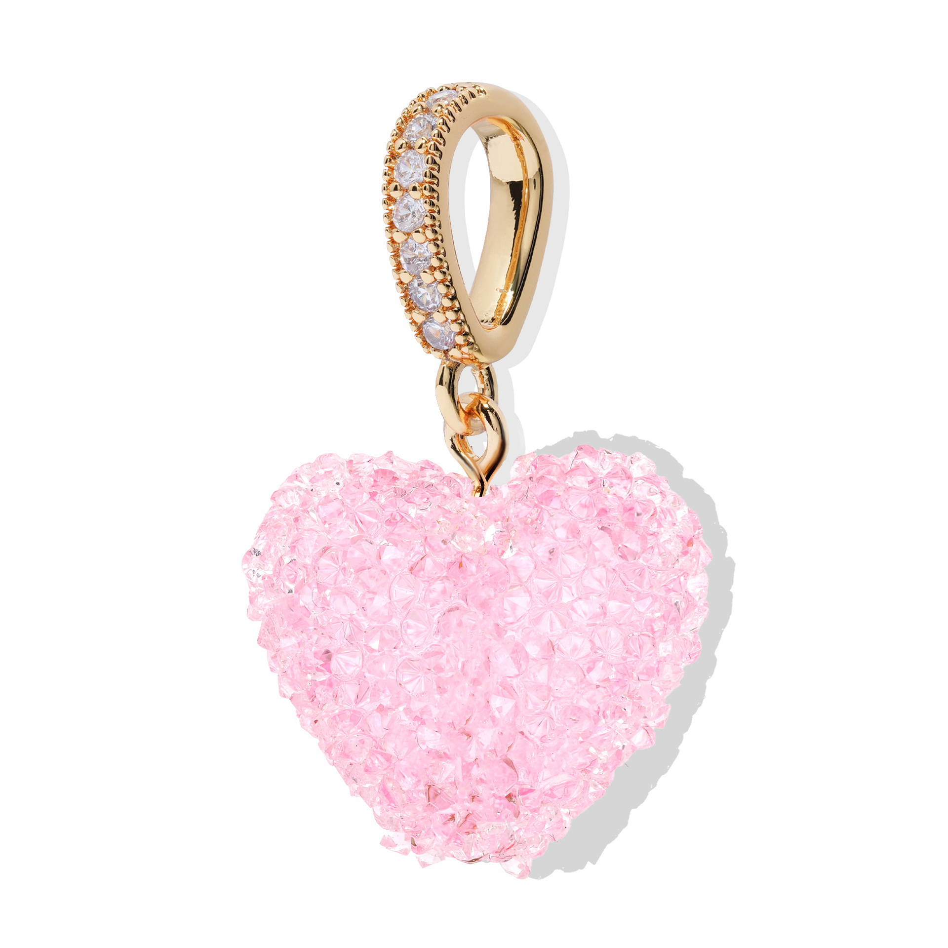 10g Weight 0.03µm Gold Plating Thickness UV Plating Gold Plating Process Pendant, Chain Jewelry Making Type 18K Real Gold Plated Plating Material ball chain Chain Type 1 Piece Quantity Resin Material Heart Shape Pattern Cute, Classic Style Style Metal Craft 1 Piece Resin Heart Shape Polished Pendant Chain DIY Ornament Accessories 14