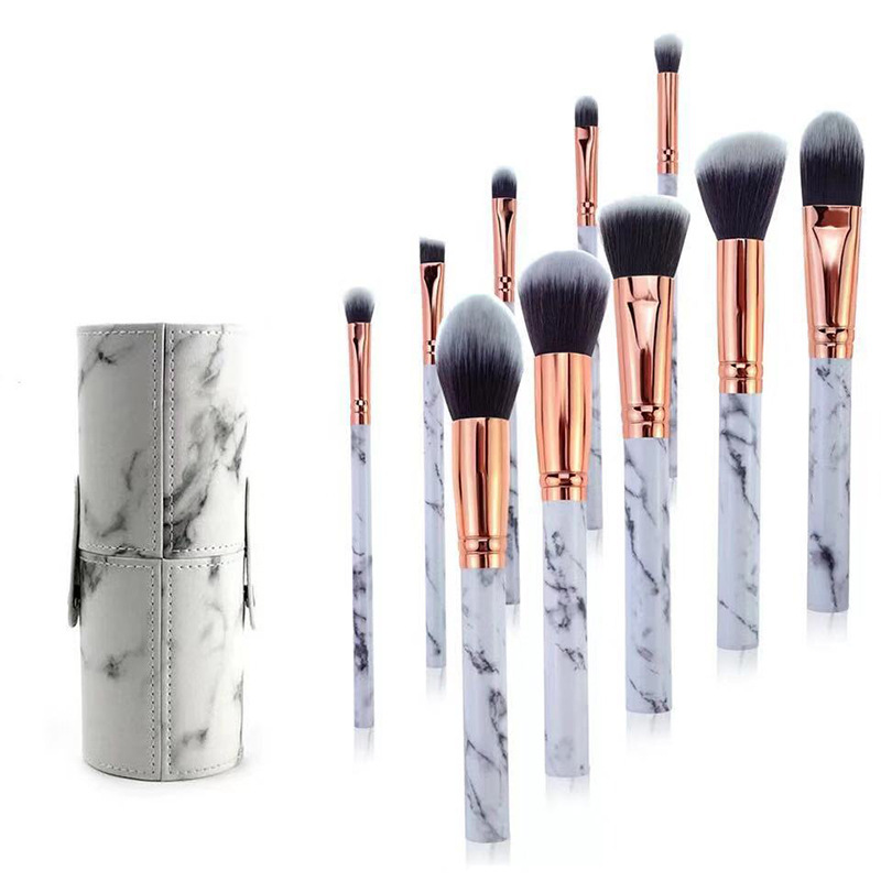 Makeup Brushes in Marble Design