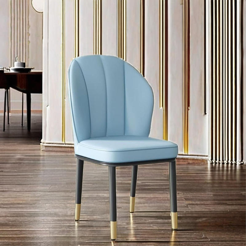 Nordic Dining Chair for Home Use, Light Luxury Style Stool, Simple Makeup Desk Chair, Trendy Restaurant Hotel Chair, Golden Corner Restaurant Chair