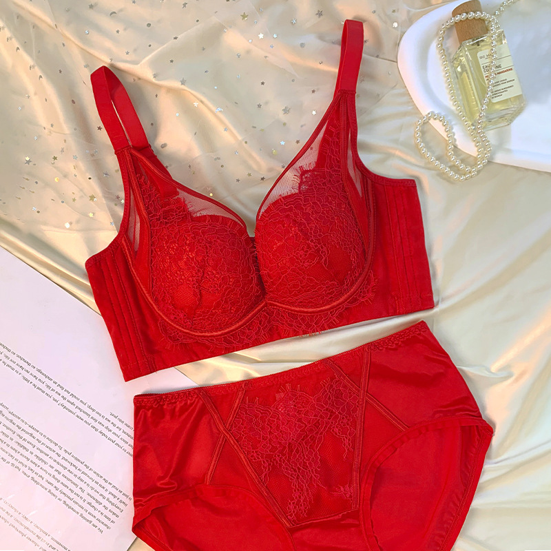 Core Oxygen 69110 Shell Cup Encaje Ropa interior sexy hueca Mujer reunida Sujetador ajustable con anillo de acero suave anti-caída
