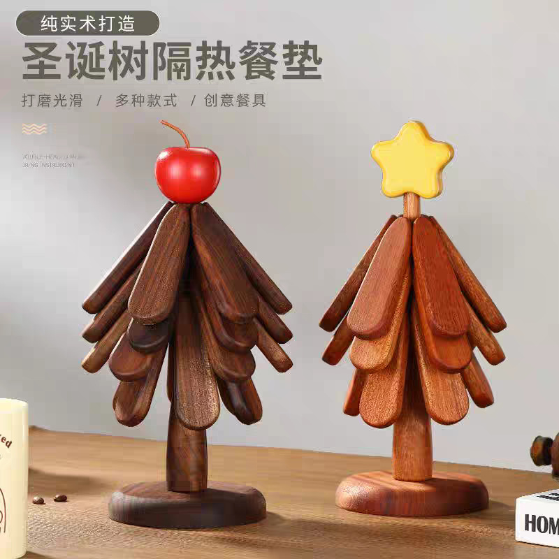 Un árbol de alto valor de nuez negra de América del Norte cubiertos de madera maciza almohadilla de aislamiento térmico resistente a quemaduras mesa de comedor decoración del hogar regalos