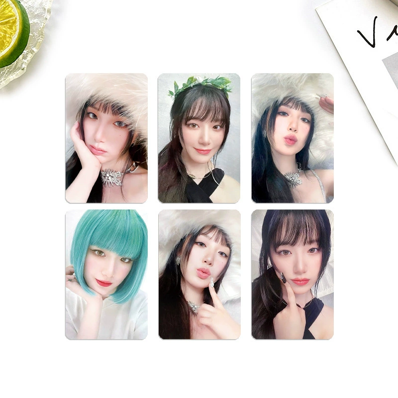 Набор фотокарт (G) I-DLE 2 альбом, K4 специальные случайные подписанные карты — 6 шт., 8,5×5,4 см