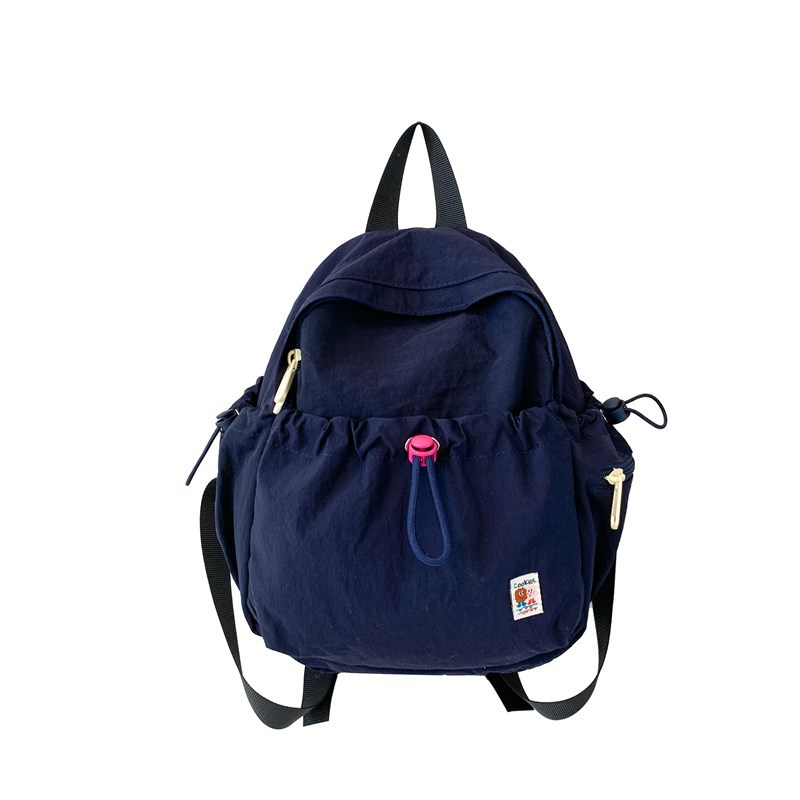 Coreana pequeña mochila fresca para niños y niñas, color macarón jardín de infantes, mochila para bebés, mochila de cuerda sólida para niños