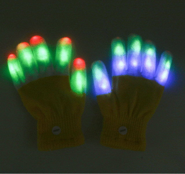 Guantes creativos con luz LED, Color tejido parpadeante, cálido para  invierno, regalo de Navidad para niños/adultos, decoraciones para fiesta de  ...