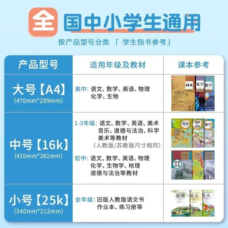 包书皮透明书套加厚防水小学生课本作业本16K/A4书皮保护套保课本|undefined