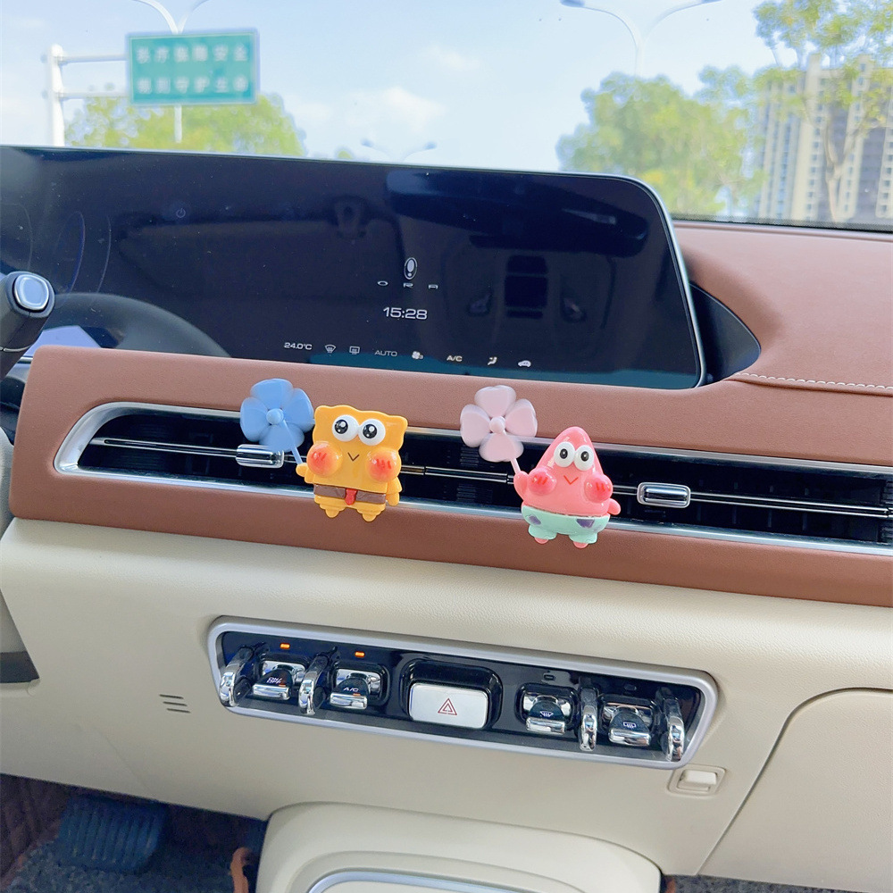 Decoración de la salida de aire del coche coche creativo dibujos animados lindo interior del coche aire acondicionado boca aromaterapia clip de perfume accesorios ligero