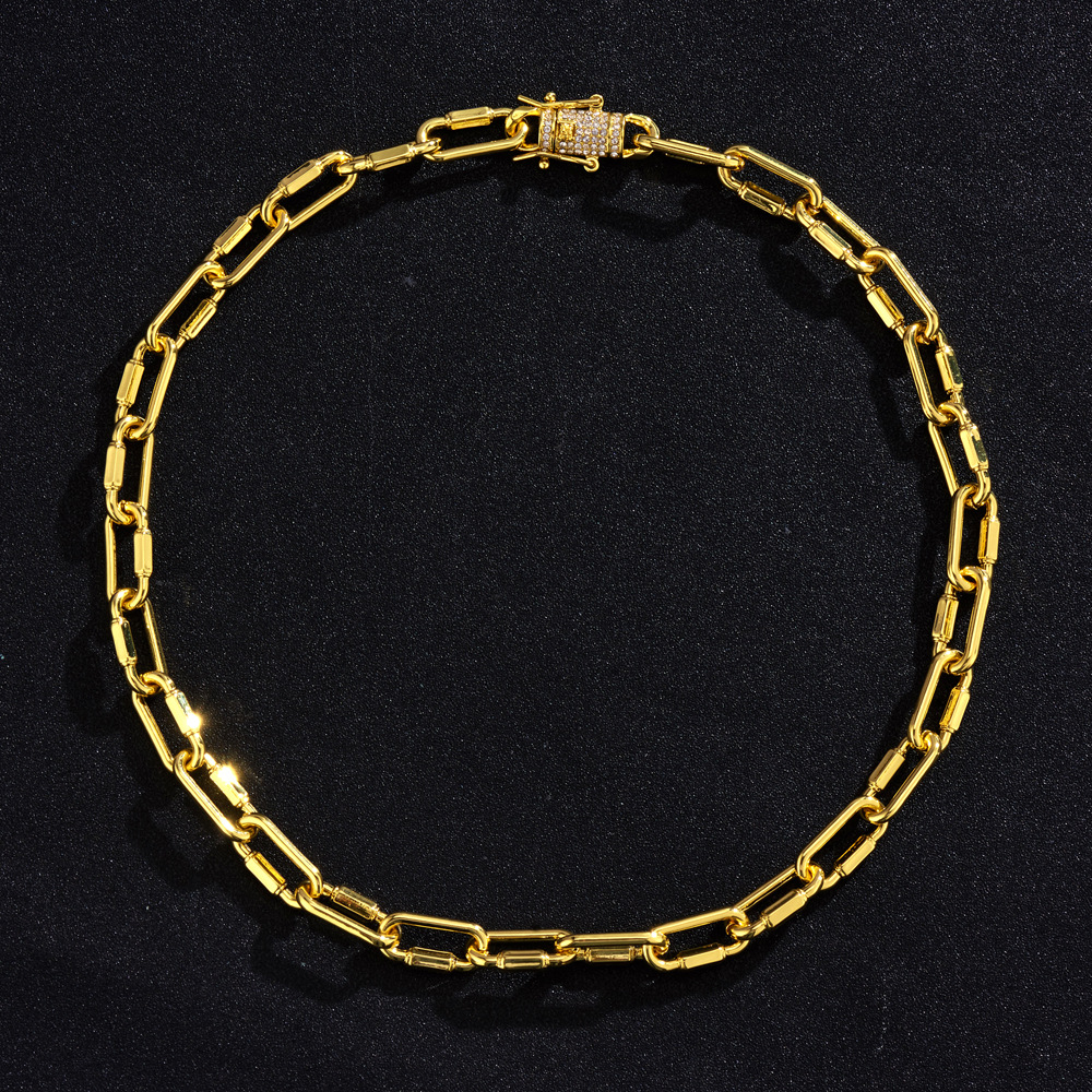 Simple Chain Necklace Retro Fashion Geometric Shape Necklacepicture5