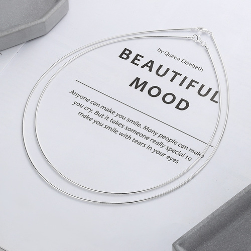 Yunchaoxuan S925 sterling silver retro ethnic style creative simple cold style collar hard snake bone chain diy matching