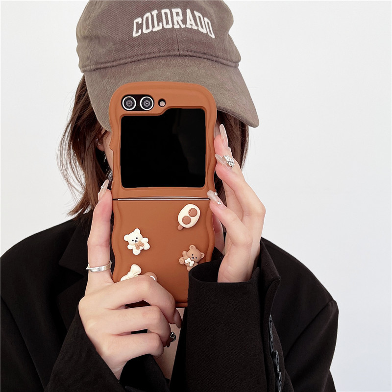 Three-dimensional doll cartoon for Samsung zflip 5 fold folding screen phone case Samsung Galaxy ZFLIP4 Japan and South Korea_voghion.com