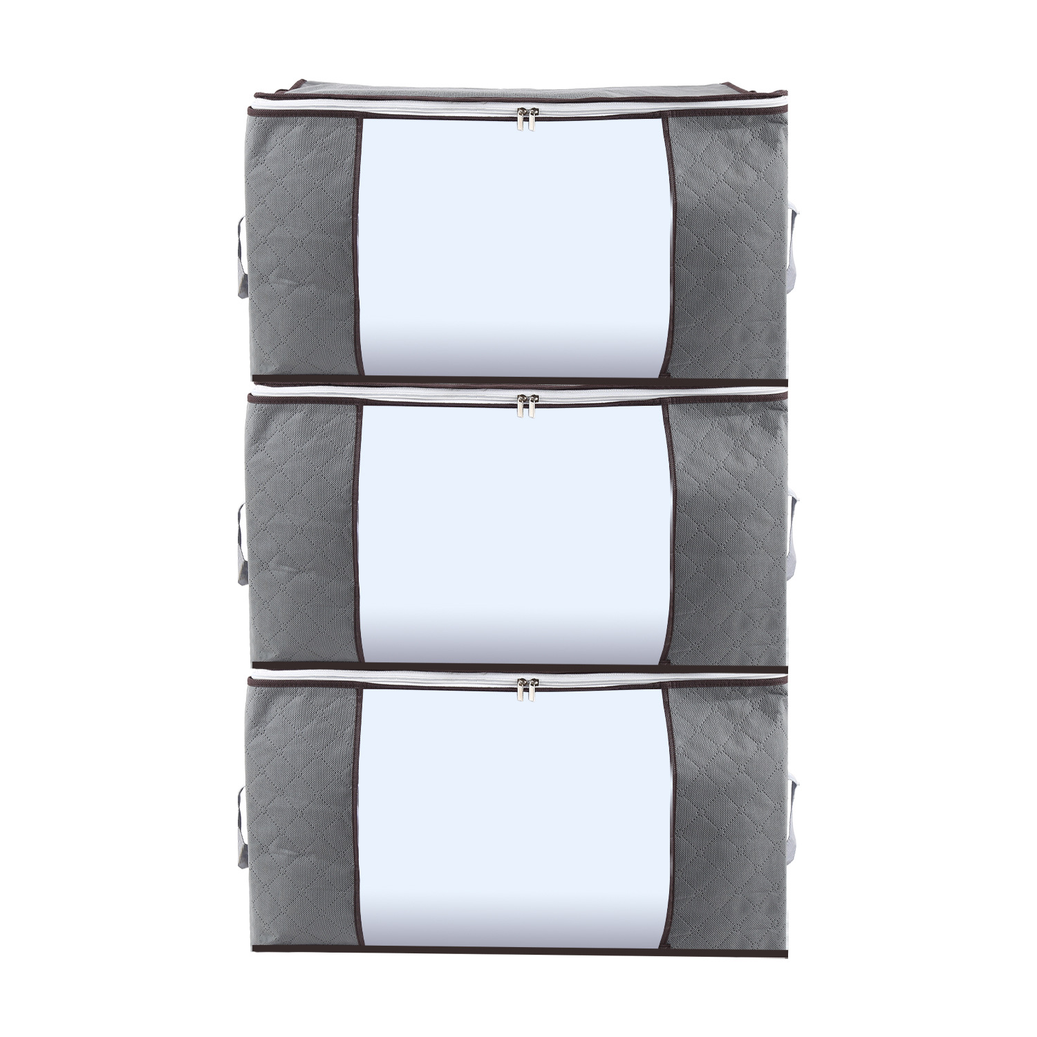 Bolsa de edredón de tela no tejida engrosada bolsa de edredón bolsa de almacenamiento Horizontal Vertical bolsa de organización de ropa bolsa de almacenamiento en el hogar en movimiento