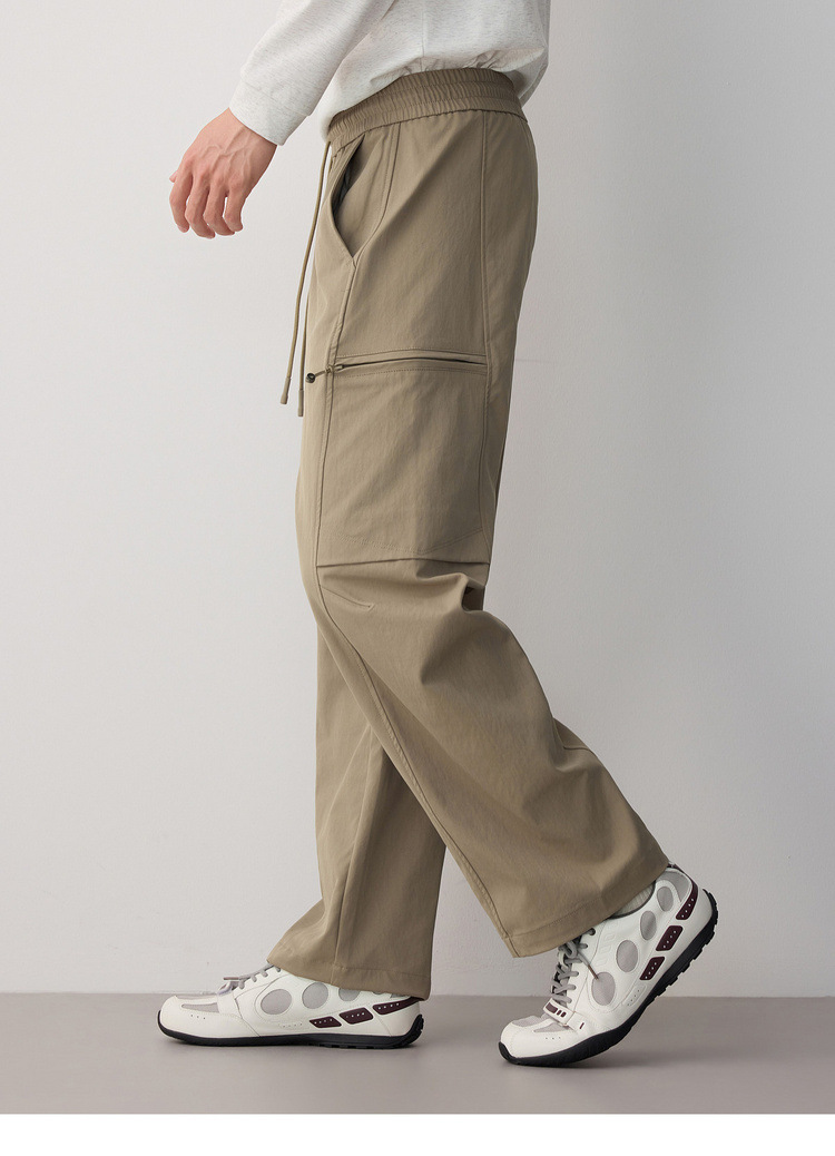 Quần thể thao nam kiểu dáng thành phố, chất liệu kaki, phong cách công sở — đen chi tiết 15