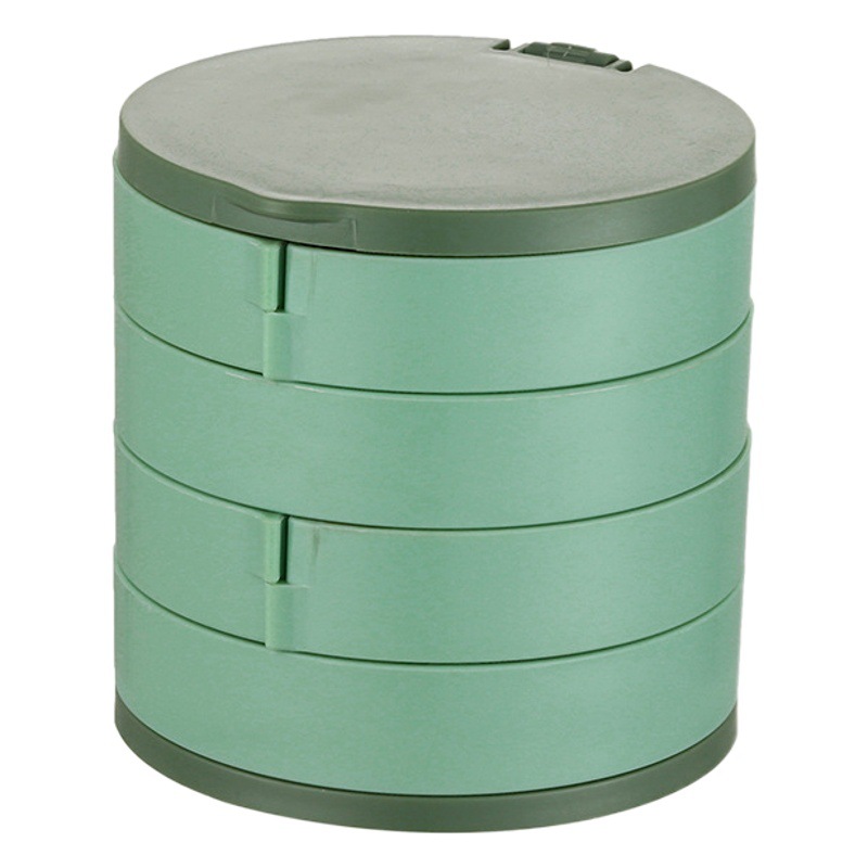 Caja de joyería giratoria de múltiples capas caja de almacenamiento de pendientes Pendientes de joyería collar joyería rack caja a prueba de polvo pequeña exquisita