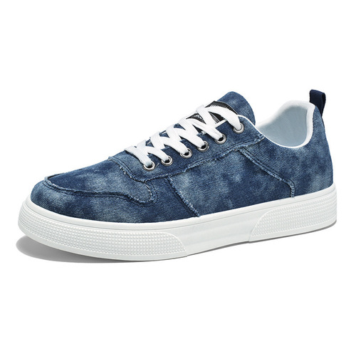 Men's Summer 2025 Casual Low-Top Canvas Board Shoes for Men, Height Increasing, Unconventional and Versatile Denim Shoes