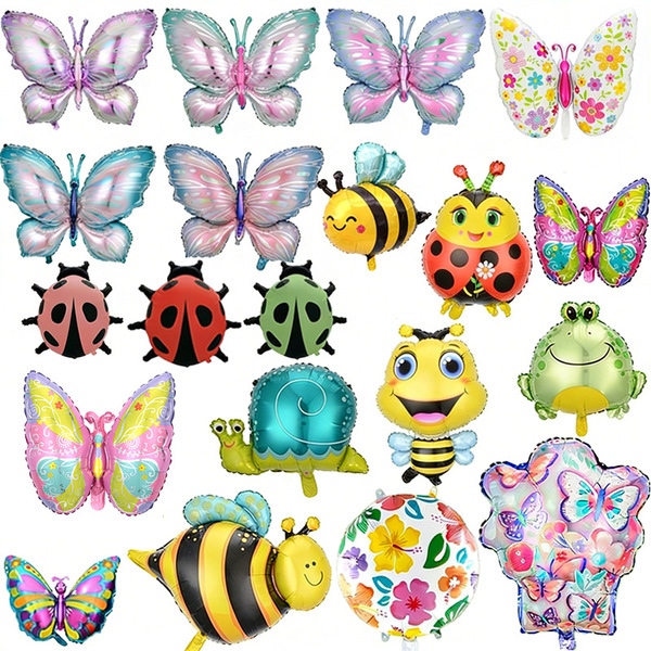 New Butterfly Balloon Bee Ladybug Beetle Aluminum Film Balloon BEE…