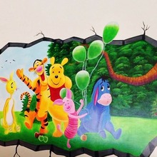 幼儿园涂鸦学校墙绘体育场绘画儿童乐园画画游乐场壁画动物园墙画