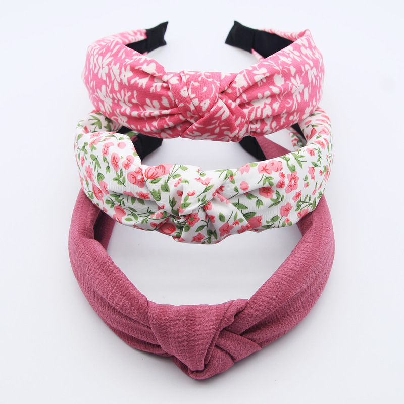 Cross-border autumn and winter floral headbands, knotted simple hair clips, non-slip hair accessories, versatile headbands for outdoor wear, wholesale women's hair accessories Cross-border autumn and winter floral headbands, knotted simple hair clips, non-slip hair accessories, versatile headbands for outdoor wear, wholesale women's hair accessories