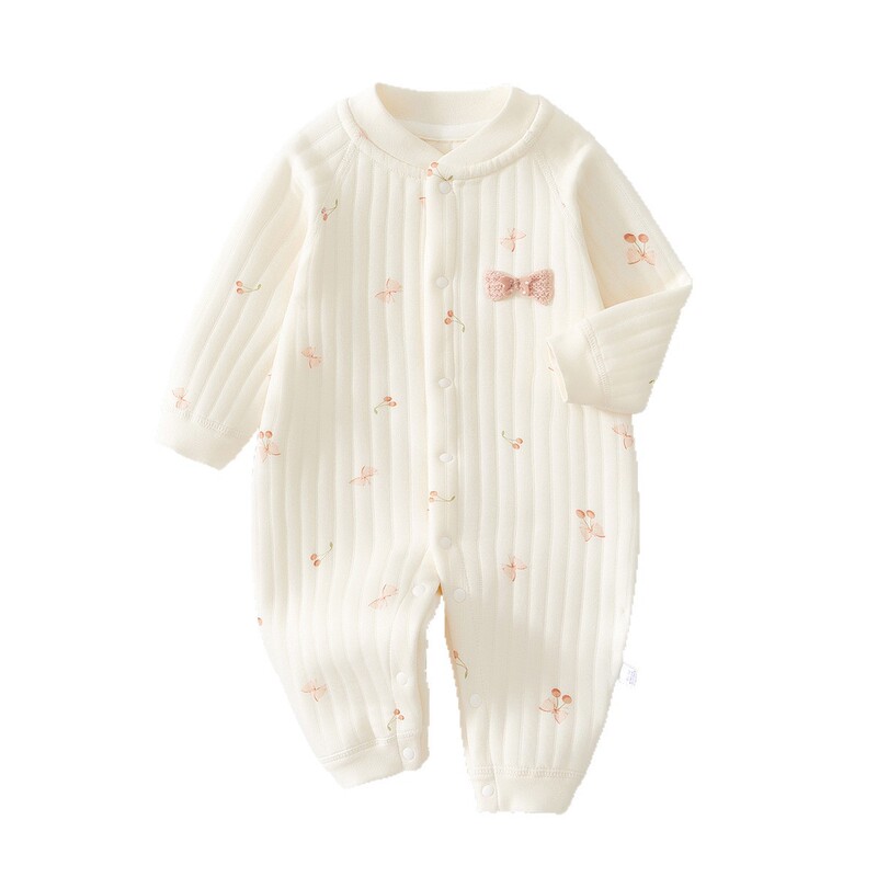 婴幼儿衣服春秋冬款三层保暖夹棉外出家居服宝宝内搭爬服安阳童装|undefined
