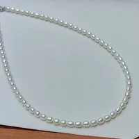 Аврора Зеркальный свет пресноводные рисовые шарики жемчужные ожерелья baby цепи маленькие рисовые шарики 4-5 мм Жемчуг можно продавать оптом