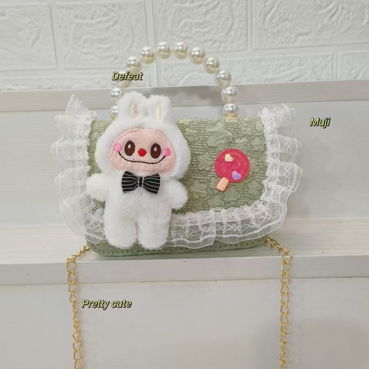 Otoño e invierno nuevos bolsos para niños lindos bolsos de piel de felpa accesorios bolsos de princesa celebridades de Internet bolsos de moda para niñas