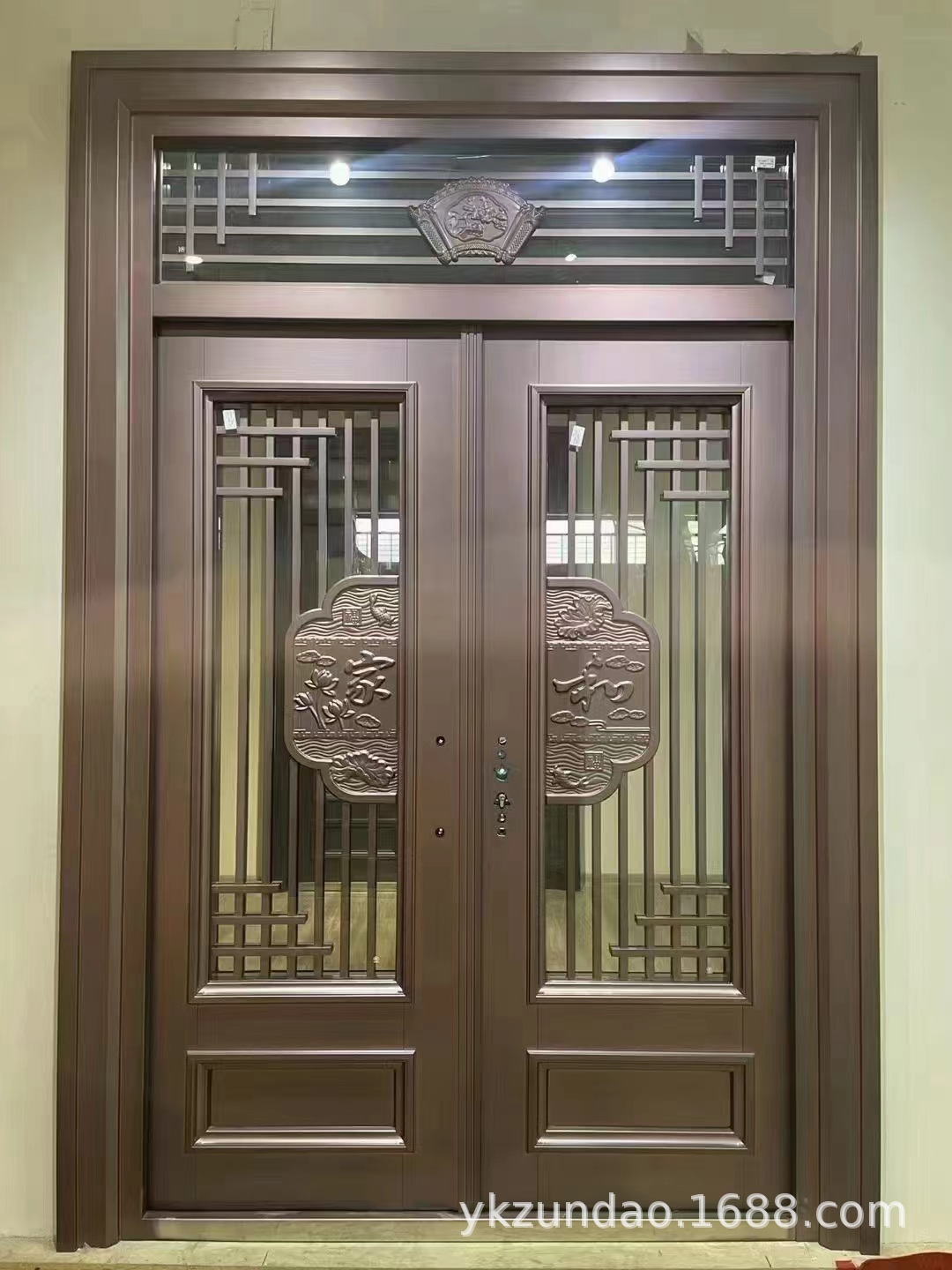 双开锌合金玻璃大门