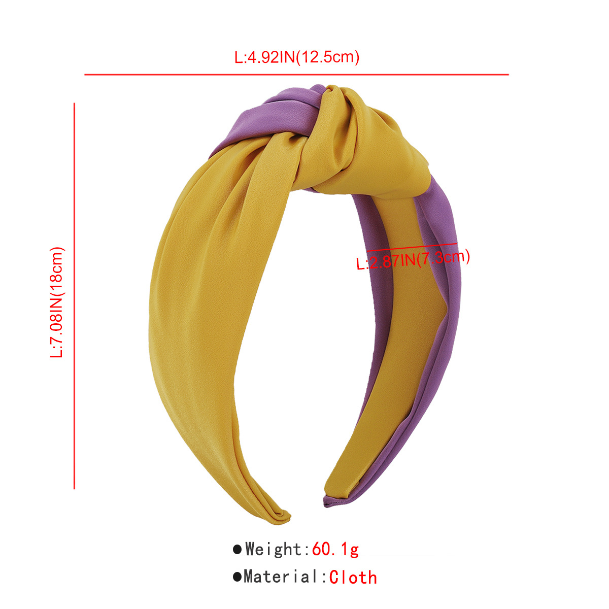 Simple Style Color Block Knot Cloth Hair Band display picture 1