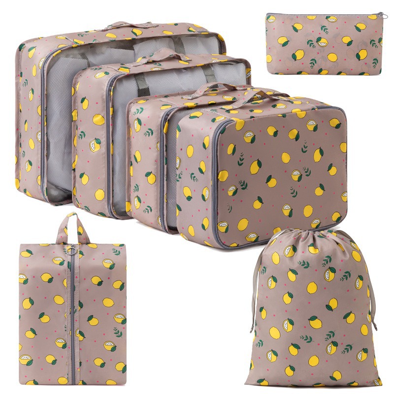 Juego de viaje de almacenamiento personalizado de seis a siete y nueve piezas de sarga catión bolsa de almacenamiento de tela Oxford bolsa de viaje de equipaje