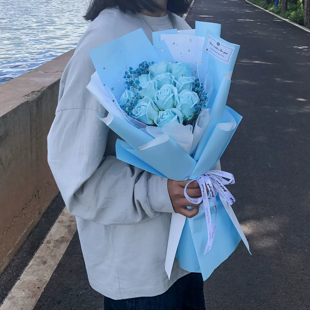 Букет роз для подруги, учителя, дня рождения, искусственный цветок, предложение мыла, подарок на День святого Валентина, букет из сушеных цветов для Zhe Lingyue