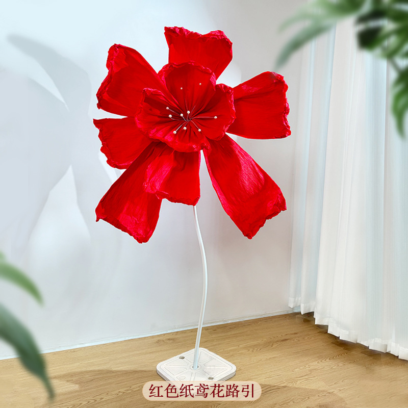 초대형 주름 꽃기둥*빨간색