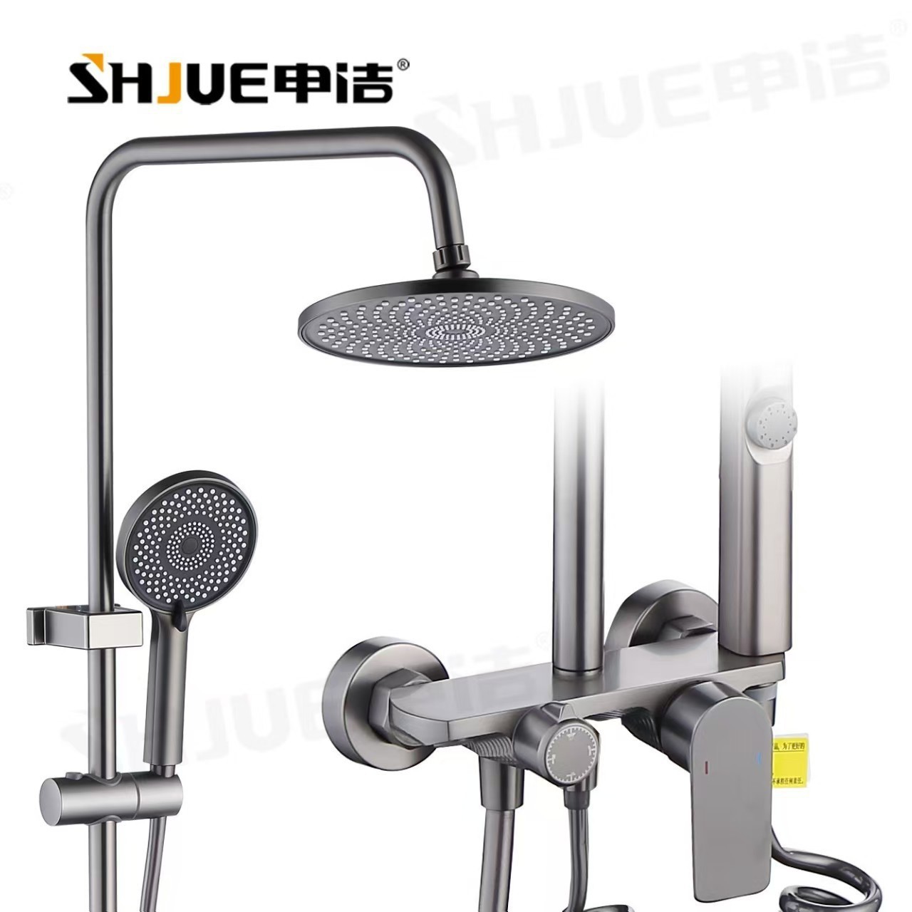 Mayorista simple bronce moderno cuatro series ducha de ducha de ducha de baño presurizado casero ducha de ducha de ducha de un conjunto completo