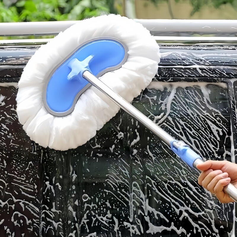 Car wash mop car brush telescopic car brush reinforcement long handle soft hair car wash tool car cleaning brush