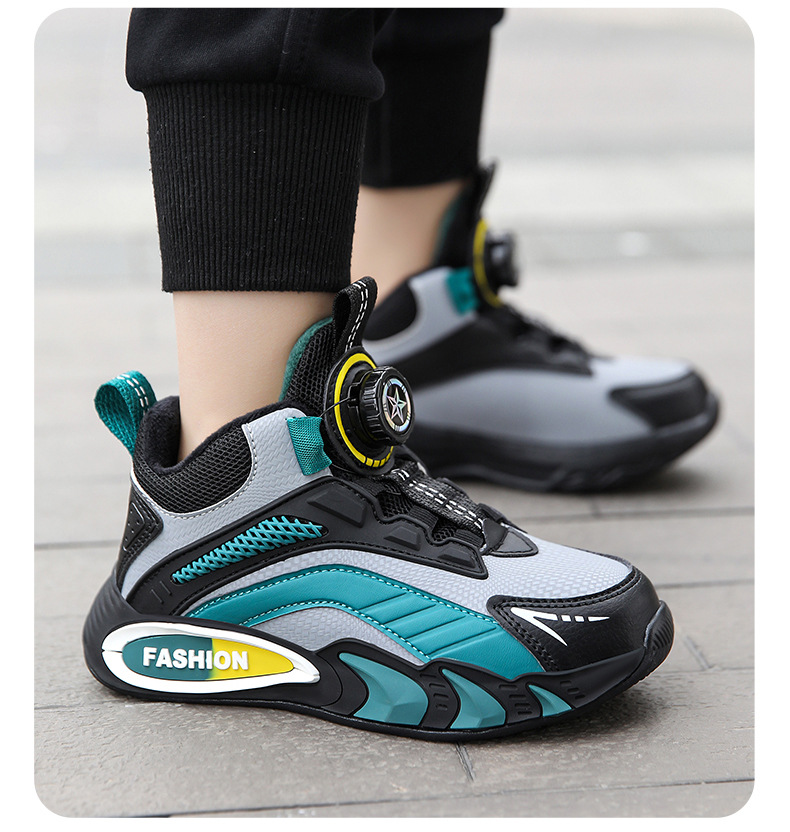 Kinderschuhe Aus Leder Mit Drehverschluss Warm Gefüttert Jungen_voghion.com