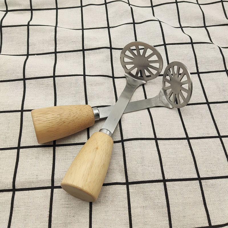 Thickened Stainless Steel Masher with Chubby Handle for Potato and Purple Sweet Potato Puree, Kitchen Tool