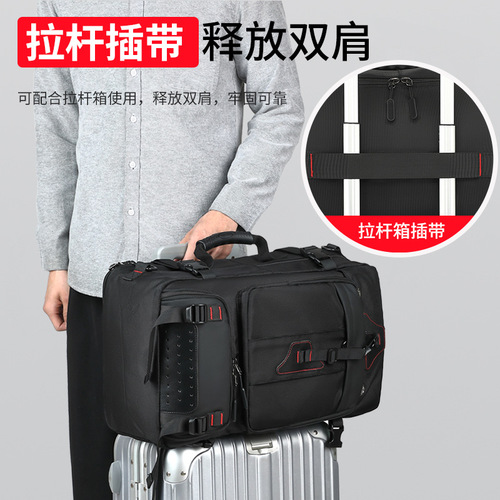 Travel backpack with a sense of luxury, multi-functional, for men, can be worn diagonally, extra large mountain travel backpack
