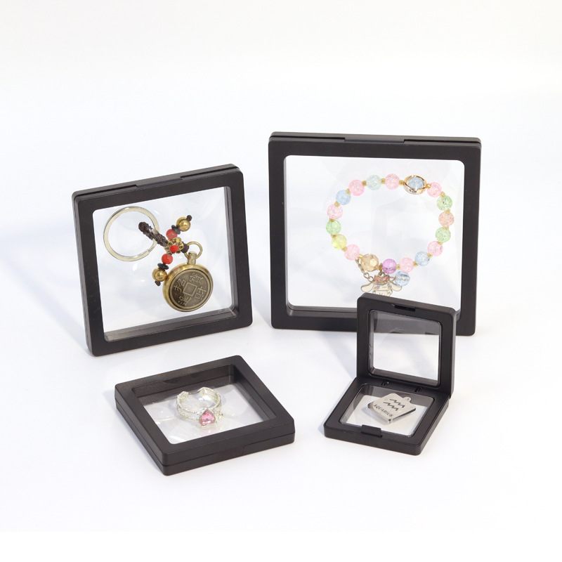 13mm Ultra-Thin Transparent Film Display Packaging Jewelry Box Jewelry Storage Dustproof Plastic Suspension Box