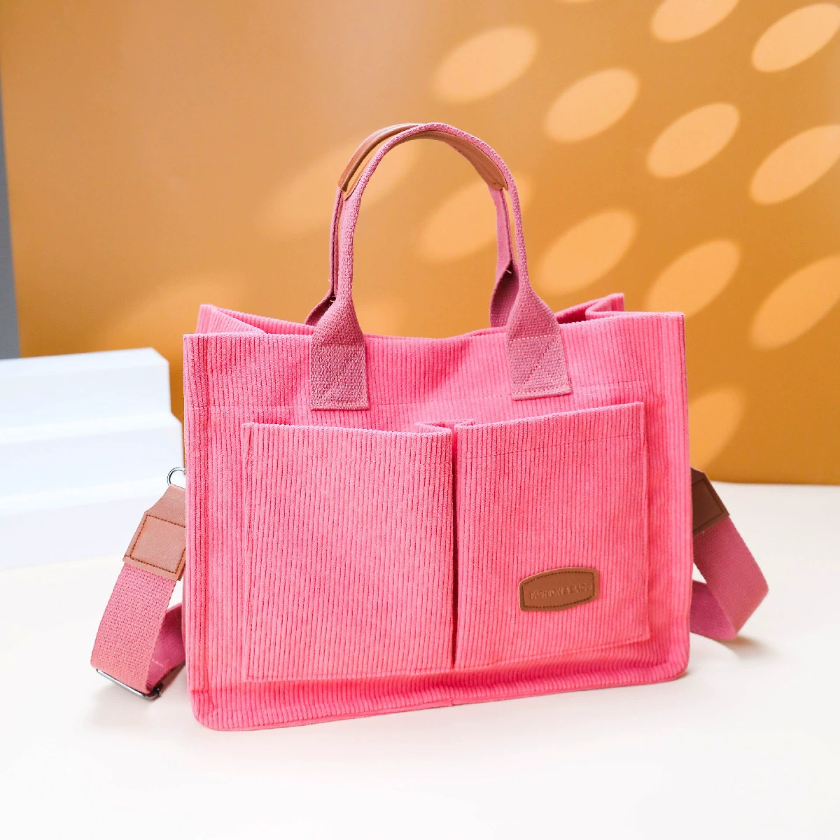 Capacious Handheld Bag with Adjustable Strap for Leisure and One-Shoulder Use - Customizable Colors