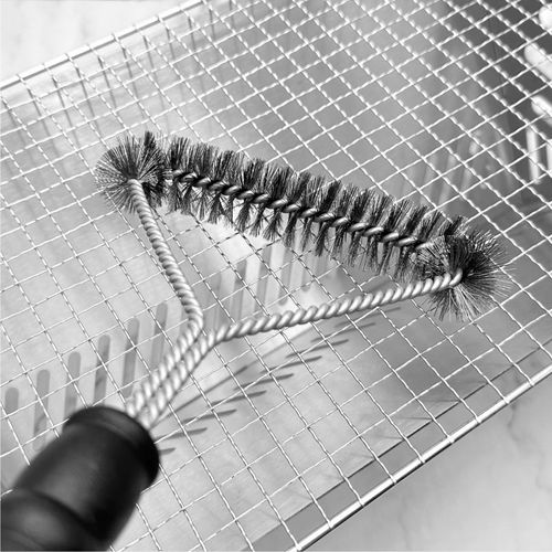 BBQ Grill Cleaning Brush Outdoor Grill Oven Wire Brush Rack Grill BBQ Brush Cleaning Tool