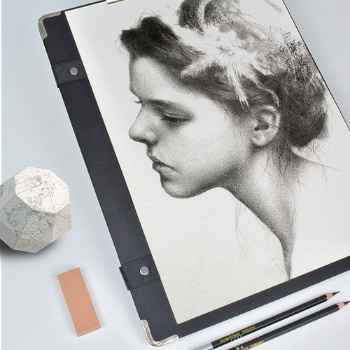 8K sketch pad for art students, dual-shoulder 4K/6K pencil sketching and sketch book, waterproof child art pad, portable drawing pad holder