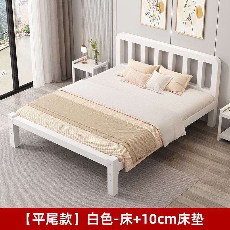 铁艺床加固加厚双人床1.8铁床单人1.0米铁架床现代简约1.5m家用|undefined