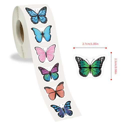 500 Cute Cartoon Animal Cute Rolling Sticker Tape for Journal DIY Decor Phone Stationery Water Cup Sticker