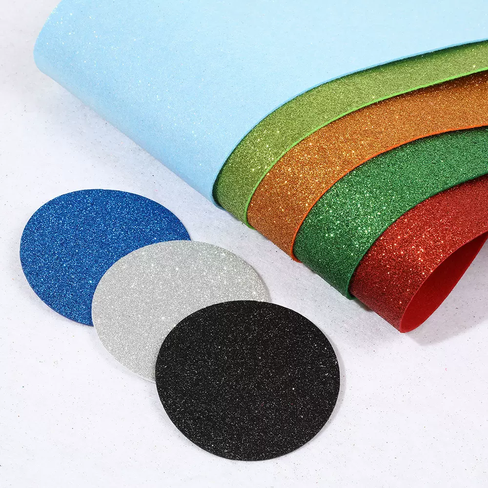 金粉毛毡布定制DIY手工彩色无纺布卷材加厚不掉粉无纺布毛毡布卷