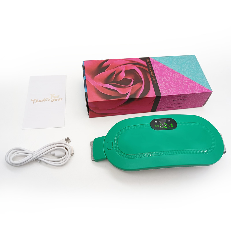 Cinturón de calefacción eléctrico personalizable para aliviar el dolor menstrual en mujeres, dispositivo de calentamiento para el útero, terapia de calor vibrante para los cólicos menstruales.