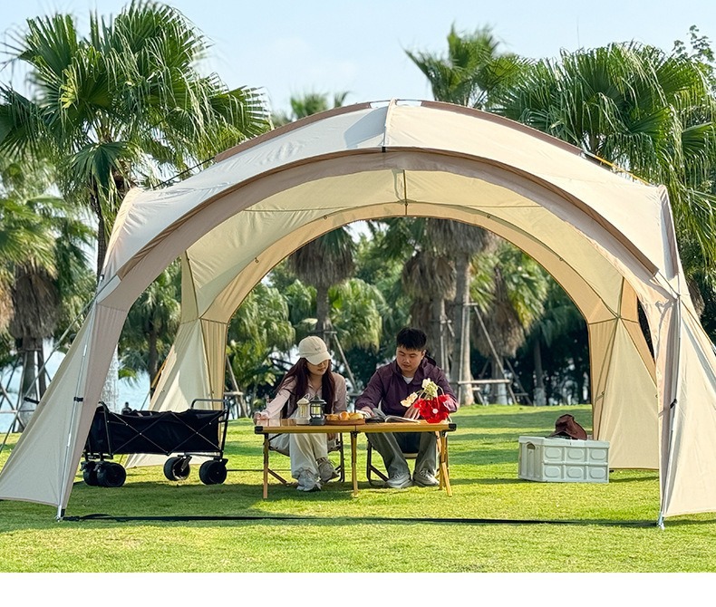 Dome Canopy Tent Outdoor Dome Door Curtain Yurt Windproof and Rainproof Awning Camp Large Tent