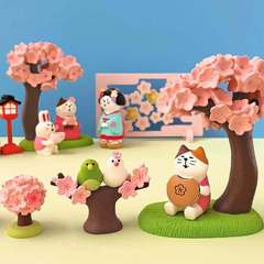 樹脂工芸品小さな装飾品雑貨ホームクリエイティブトレンディな装飾ブラインドボックスアクセサリー桜鑑賞工芸品