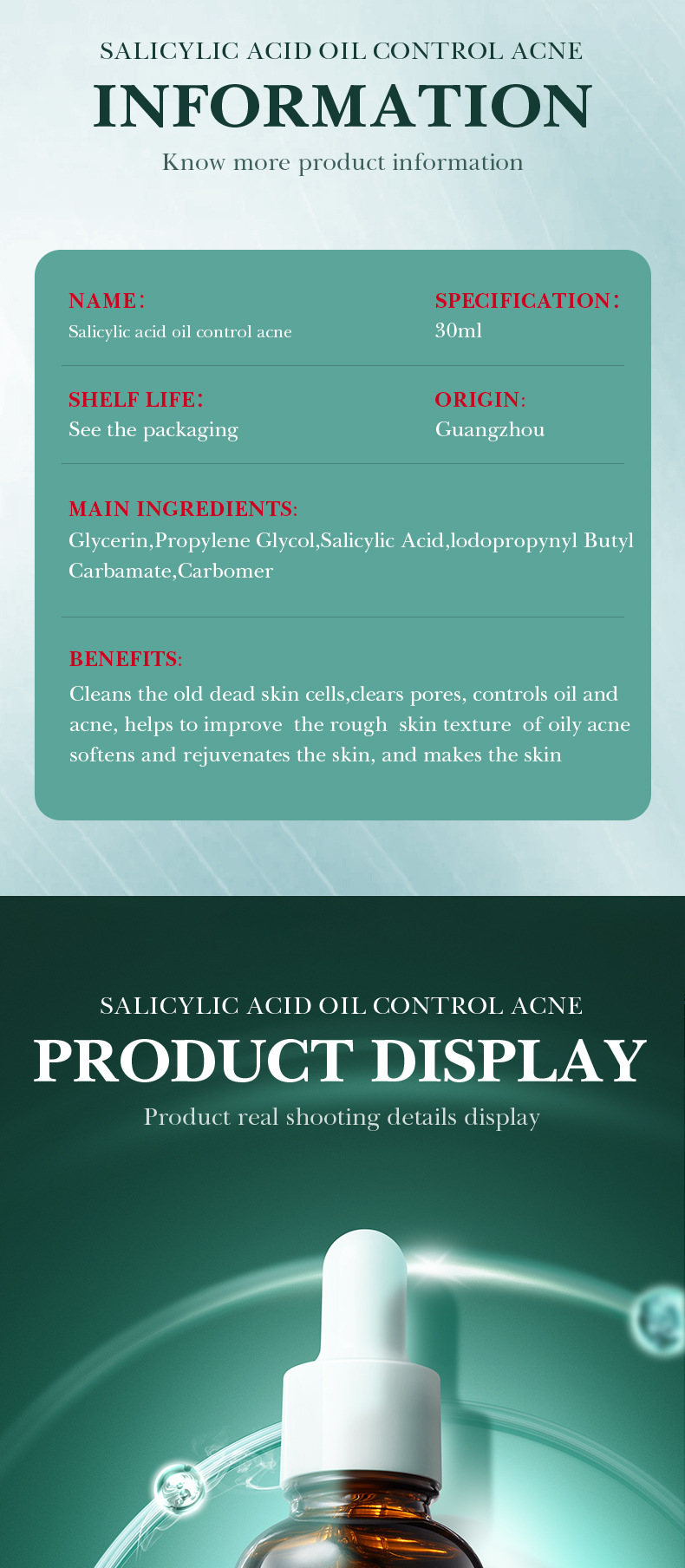 SADOER All Salicylic Acid Oil Control&Acne Removing&Repairing essence 30ml_voghion.com