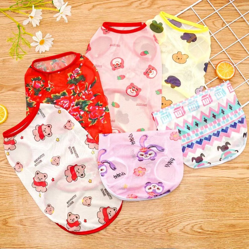 大狗宠物衣服背心用品狗狗猫咪夏季透气弹力网眼泰迪比熊法斗柯基|undefined