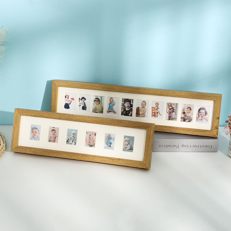 Children's Photo Frame Set Table Full Moon Growth Record Frame Couple Commemorative Frame 2-inch Photo One-year-old ID Frame