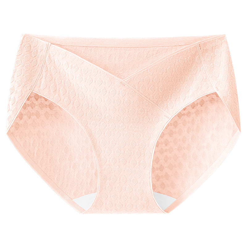 Bragas de maternidad de soporte de vientre en forma de V de algodón rojo grande año natal 10A transpirable antibacteriano entrepierna de algodón de talla grande bragas de mujer