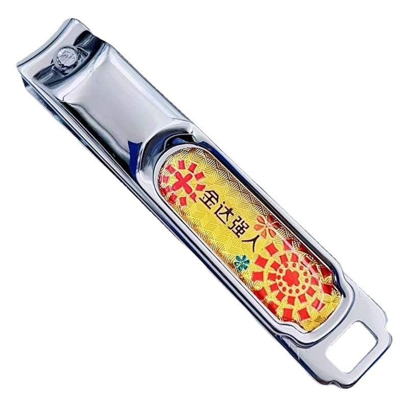 JINDA Qiangmen 6802 Nail Clipper Large Folding Stainless Steel with File Nail Clipper Sharp Nail Clipper for Household